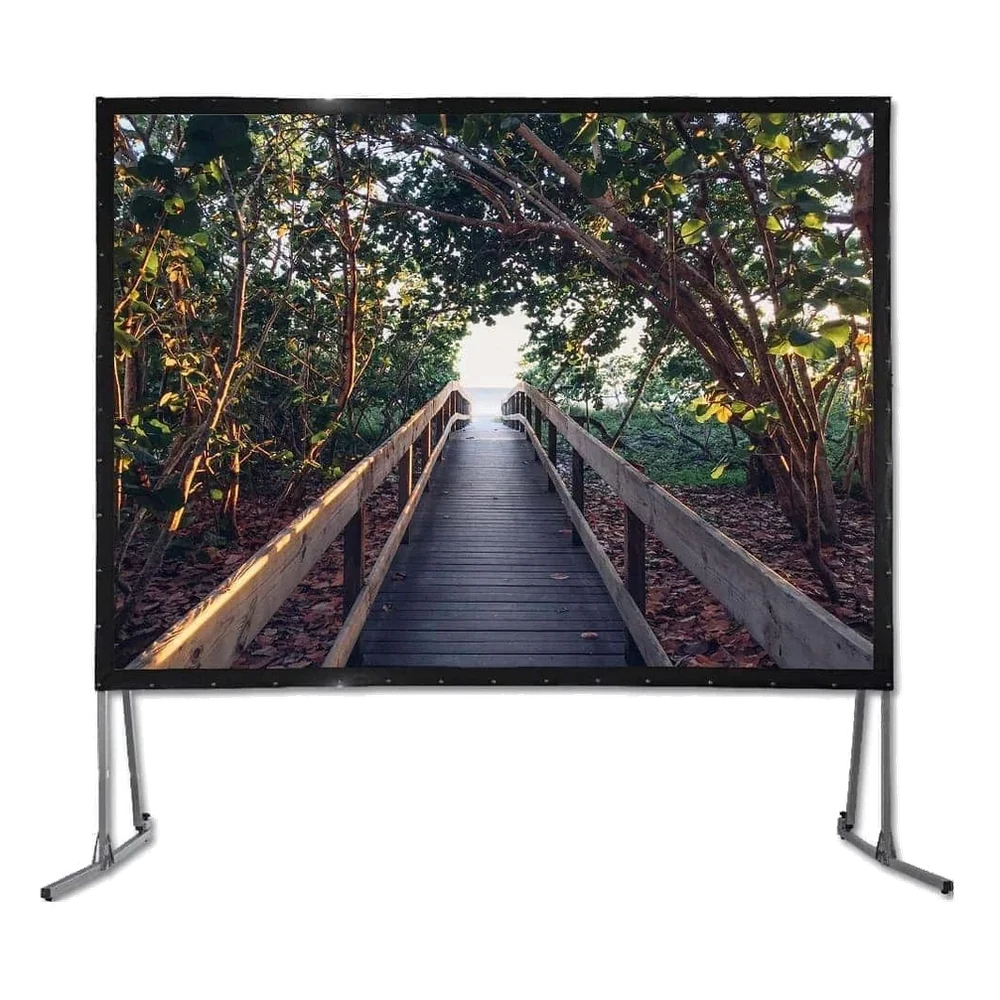 Meki LF-120V — проекционный экран в алюминиевом мобильном кейсе 120"